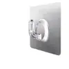 Gancho Transparente en Forma de Cuerno Adhesivo para Pared sin Clavos ni Marcas, Gancho Adhesivo sin Taladro para Dormitorio, Cocina, Baño