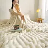 Manta de Felpa de Conejo Lujo Ligero Doble Capa Engrosada Multifuncional Color Sólido Manta de Terciopelo de Leche Manta Cubierta para Siesta en Aire Acondicionado Venta al por Mayor