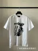 Erd Melancólico Rico Segunda Generación Estampado de Letras Viejo Holgado Retro Vintage Camiseta de Manga Corta para Hombre y Mujer Tendencia Verano