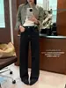 Jeans de pierna ancha estrecha holgados adelgazantes de estilo de lujo ligero elástico en cuatro direcciones Su Xinlan/YOUMO 95292-1