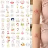 Pegatinas de Tatuaje de Conejo Acuarela Macaron Estilo Suave Lindo Femenino Impermeables Duraderas Pegatinas de Tatuaje de Dibujos Animados