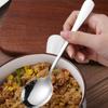 Colher de Arroz de Aço Inoxidável Estilo Coreano Colher Coreana Doméstica Cabo Longo Colher de Sopa Colher de Comer para Estudante Colher Espessada Venda por Atacado