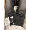 Jeans Gruesos con Forro de Polar Talla Grande para Mujer, Nuevo Estilo Otoño e Invierno 2025, Corte Holgado, Adelgazante, Cintura Alta, Pantalones Rectos de Pierna Ancha para Mujeres Talla Grande