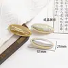 Novo grampo de cabelo retrô estilo chinês com acabamento de diamantes brilhantes e base de brocado Song, clipe simples para franja, acessório para Hanfu e cheongsam