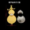 Yingyi Joias DIY Base de Pingente de Cabaça em Brocado Song com Tampa Estilo Chinês Fortuna e Prosperidade Conjunto de Materiais para Corrente de Suéter com Pérolas