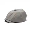 Boina Retro de Color Sólido Estilo Británico para Mujer, Gorra Versátil de Algodón Puro para Hombre, Gorra Plana Japonesa Simple de Circunferencia de Cabeza Grande