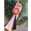 Sándalo Rojo Marca Buda Chen Xiang Buda Mágico Una Ronda Marca Colgante para Coche Pieza de Mano Placa Portátil Jugando Cabeza de Buda Descompresor para Hombre