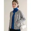 Cárdigan de punto largo con mangas largas, lentejuelas y cuentas estilo coreano para mujer, nueva colección Otoño/Invierno 2026, suéter abrigo suave y versátil