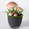 Maceta de lana artificial para plantar hongos, pequeña, fresca, para jardinería doméstica, bonsái de escritorio, planta verde, plantas en maceta, adornos decorativos para el hogar.