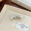 Grampo de Cabelo de Flor Exquisita com Strass Pérola Barroca Clip Bico de Pato Clip Cheio de Strass para Franja Acessórios de Cabelo Atacado