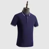 Overol tipo polo verano empresa negro y blanco color de taller camisa cultural solapa camisa publicitaria logo bordado
