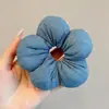 Scrunchie de Renda com Flor e Fita para Cabelo Infantil 2025 Novo Estilo Prendedor de Coque para Meninas Acessório de Cabelo Elástico para Bebês