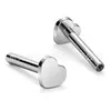 F136 Aleación de Titanio Rosca Interna Estrella de Cinco Puntas Corazón de Flor de Ciruelo Aretes para Labio Uña Piercing G23 Joyería para Piercing Forma Especial Base Plana Barra Inferior