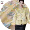Em estoque cheongsam de brocado traje Tang embalagem de roupa de Ano Novo acabamento trançado array Buxi padrão de dragão sapatos de fábrica tecido chinês de brocado