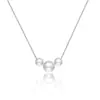 Collar de Perlas Sencillo y Elegante, Cadena para Clavícula de Acero Inoxidable, Cadena para Suéter de Lujo Ligero, Joyería Popular de Venta Transfronteriza Europea y Americana