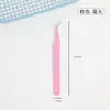 Pinça Colorida Macaron para Manualidades Ponta Grossa Cotovelo Pinça de Manicure Ferramentas Manuais para Caderno Pinça para Cílios Postiços