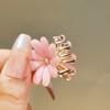 Pinza pequeña de metal estilo Xiaoxiangfeng Pinza para flequillo de pelo Ju Xiaozou Clip con borde de flor de piedra ojo de gato Accesorios para el cabello