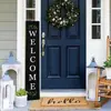 Nuevo producto transfronterizo: Letrero vertical de bienvenida de madera para porche y patio de granja de temporada Decoración navideña letrero de pie