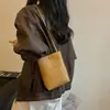 Bolsa de Ombro Tecida Casual Simples 2026 Novo Estilo Texturizada Cor Sólida Bonita Bolsa Transversal Versátil para o Dia a Dia Bolsa para Celular