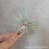 Horquilla para el pelo para niños, estilo coreano, dulce y linda, con lazo pequeño verde frijol, pinza para flequillo, horquilla rota, pinza lateral.
