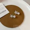 Pendientes de Flor Destello Diamante Perla 2025 Nueva Moda Elegantes Versátiles Sentido de Alta Gama Pendientes de Nicho Simples para Mujer