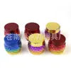 Nuevo tipo de tambor 63mm 4 capas aleación de zinc Molinillo de cigarrillos Xiangyun patrón de plástico Molinillo giratorio