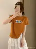 Exclusivos camisetas de algodón acanalado para mujer, segunda tanda, con mangas dobladas, tops de manga corta ajustados de la fábrica original, suministro físico de Thirteen Lines, verano