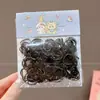 Elástico de cabelo preto para crianças, alta elasticidade, não danifica o cabelo, elástico de cabelo, acessório de cabelo para meninas