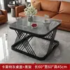 Nova Mesa de Centro Quadrada de Ardósia Espessa, Luxo Leve Moderna para Sala de Estar Uso Doméstico Pequeno Apartamento Mesa Lateral, Mesa de Centro Minimalista da Moda