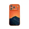 Funda para Teléfono Móvil Ins Naranja Creativa Cumbre de Montaña Manzana 17Pro 14 Adecuada para Iphone16 Succión Magnética 15Ma 18Promax