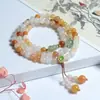 Pulseira Esmeralda Tianshan Novo Estilo Chinês Estilo Nacional Joias Jade de Seda Dourada Natural de Xinjiang Jade Jade Jade Cor Flor Flutuante Pulseira de Jade