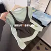 Suéter de Tricô Color Block com Gola Redonda Tendência Duas Peças para Mulheres, Novo para o Início do Outono Slimming Versátil Manga Longa Base