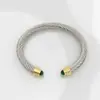 Pulsera de Acero Inoxidable Transfronteriza de Joyería Nuevo Estilo Pulsera de Cable de Acero Línea de Cuerda de Cable de Acero Acabado Cepillado Joyería Transfronteriza