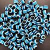 Cuentas redondas de resina a rayas blancas y negras ojo de pez Luya bloqueo cuentas sueltas para joyería DIY accesorios cuentas ojo turco