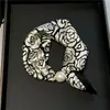 Colar de lenço de seda com pérolas e fecho magnético para mulheres, corrente fina para clavícula de verão, lenço pequeno retrô francês, lenço decorativo para o pescoço