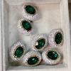 Bola de diamante incrustada con cuentas de cristal de pedrería, cuentas con agujero, cuentas espaciadoras, hechas a mano, material para colgante de pulsera de mano, accesorios de joyería DIY al por mayor