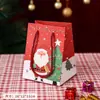 Sacolas de presente de Natal, Sacolas de compras de Natal, Sacolas de presente, Sacolas em formato de maçã, Sacolas de papel kraft, Sacolas dobráveis de maçã