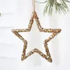 Diseño Propio Swanlace Lentejuela Grande Champagne Copo de Nieve Bastón Estrella de Cinco Puntas Árbol de Navidad Estrella Colgante Colgante