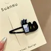 Pinza para el pelo de punto floral vintage de otoño e invierno, pinza lateral para mujer, accesorio para el pelo elegante y sofisticado, pinza para flequillo