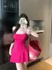 Vestido Camisola de Punto para Mujer, Vestido Corto de Verano Ajustado a la Cintura Línea A, Vestido de Punto sin Mangas Cuello Cuadrado Color Sólido, Directo de Fábrica