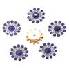 Taladro redondo de flor de ciruelo de 14 mm hebilla de taladro de tres capas cuentas de flor multicolor redondas DIY accesorios para el cabello color flor doble diamantes de imitación