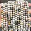 Ágata Hoja de Bambú Natural Cuentas Sueltas Cuentas Redondas Pulsera Semi-terminada Hecha a Mano Pulsera Diy Cadena de Buda Accesorios Pendientes Colgantes