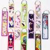 Chaveiro Lanyard Tecido Cartoon Marca de Tecelagem Menina Biquíni Tecido Bordado Dupla Face Cinto de Pendurar Acessórios