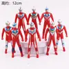 Decoração de Bolo de Aniversário Colorida do Ultraman Ornaments Cor-Mista Super-Herói Tiga Monstro Menino Criança Figura de Transformação Cabeça Grande