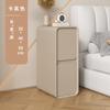 Mesita de noche de madera maciza de lujo, ligera, estilo crema, sencilla, moderna, pequeña, para dormitorio, mueble de noche con abertura de 20 cm, muy estrecho.
