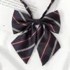 Corbata Rápida Roja y Dorada para Estudiantes Hombres y Mujeres, No Necesita Atarse, Estilo JK Japonés Escolar, Rayada DK Azul Atada a Mano