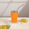 Vaso de chupito con pajilla de acero inoxidable 304 Transfronterizo de 3 oz Vaso para coche Taza térmica Vaso para hielo frío Taza de café Venta al por mayor Vacío