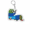Linda idea de regalo de expresión de gatito acrílico, llavero colgante divertido para mascotas transfronterizo, recuerdo de perro