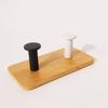 Gancho adhesivo de pared estilo nórdico creativo de madera maciza para ropa sin perforaciones de bambú para entrada de cocina y baño gancho adhesivo para abrigos y sombreros