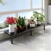 Estante de exhibición de flores para floristería, estante de almacenamiento ensanchado, soporte de bandeja de flores de encimera estrecha, soporte de girasol de pie ensanchado con patas altas y bajas